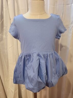 Willow Light Blue Peplum Top for Girls